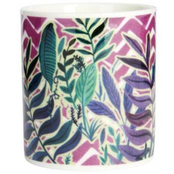 Taza de Café Expreso Kitchen Craft - Diseño de Hojas Exóticas