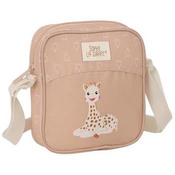 Bolso Bandolera Infantil Sophie la Girafe Beige 16x18x4 cm, Cómoda y Versátil para Niños de 5 a 14 Años