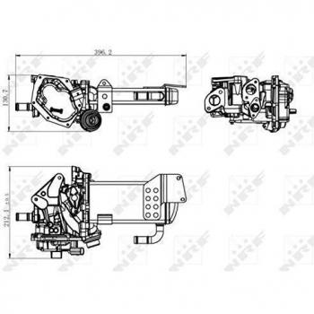Módulo EGR NRF 48202 para Audi A4, A5, A6, Q5 y Seat Exeo