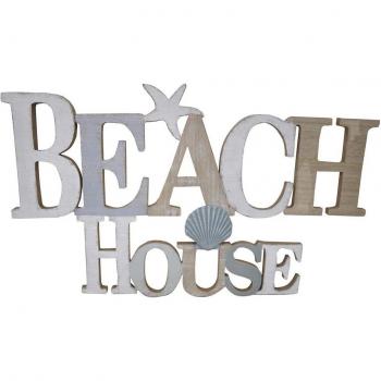 Decoración pared mdf 58x2.5x30 beach desgastado