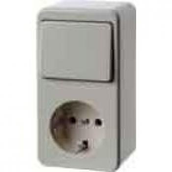 Berker Cream White Combination Switch and Socket Outlet 479640