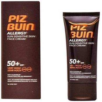 Piz Buin - Sun Face Cream Allergy Patches Sens.SPF 50 + 50 ml, Pack of 6