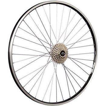 Rueda trasera de bicicleta de 28 pulgadas ZAC19 con piñón libre de 8 velocidades en color negro