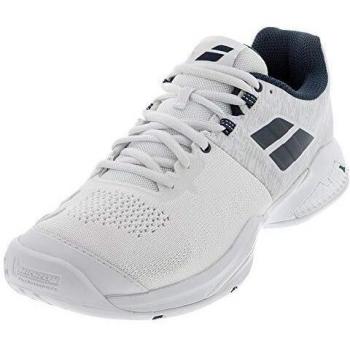 Babolat Propulse Blast AC Men, Zapatillas de Tenis para Hombre, Hombre, Blanc/bleu estate, 42.5 EU