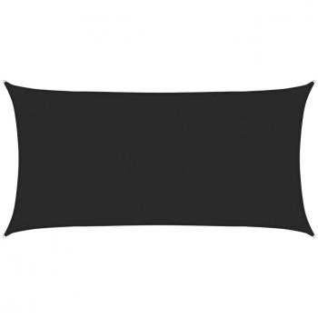 Toldo de vela HDPE negro 160 g/m² 2,5x5 m