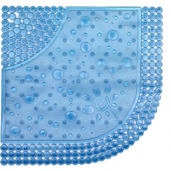 Toyma 0856/46 - Alfombra ducha angular, diseño Gotas, 60 x 60 cm, color azul traslucido