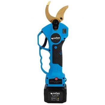 Tijeras de Podar Eléctricas Cofan con Batería Li-ion 25 V 2 Ah y Corte Ø40 mm