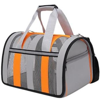 Transportín Flexible para Mascotas (Perros, Gatos, Conejos) con Cremallera - Naranja