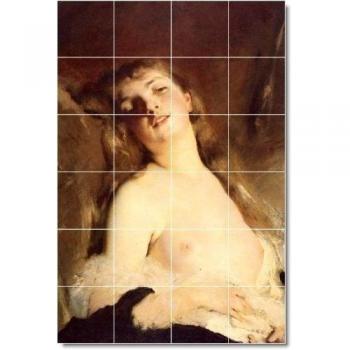 Charles Chaplin desnudos baldosa cerámica Mural 19. 24 x 91,44 cm con