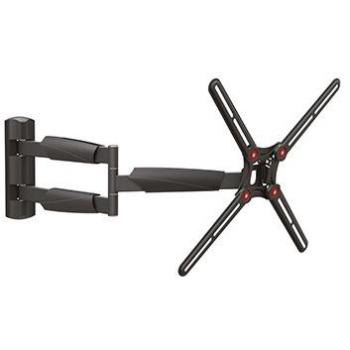Soporte de Pared para TV Barkan 13-65 Extra Largo y Movimiento Completo - Capacidad 36 Kg - Negro