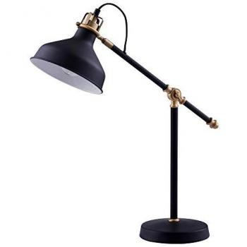 Lámpara de mesa moderna Mia con pantalla negra y foco ajustable - VN-L00061-EU