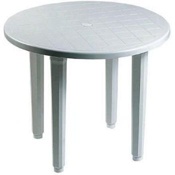 Garden Life 4024 Mesa Redonda, Blanco, 90x90x10 cm