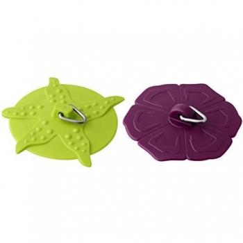 Fackelmann 61030 Tapón Lavabo/Fregadero con arandela en acero inoxidable, 6x2cm