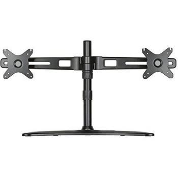 DoubleSight Dual Monitor Easy Stand, Universal Vesa Mount, Free Standing, Fully Adjustable Height, Tilt, Pivot, accomodates up to 27 LED LCD Monitors, VESA Bracket 75mm & 100mm,