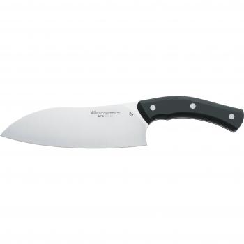 Due Cigni Arne Line - Cuchillo Santoku para cocina, acero inoxidable, negro, 19 cm