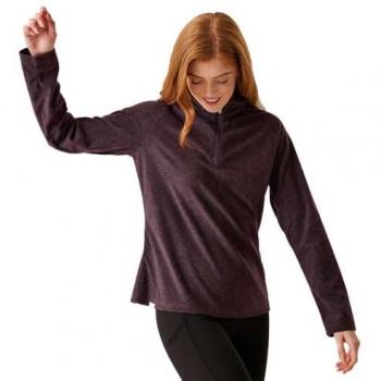 Regatta Women's Pimlo Half Zip Velour Fleece - Deep Plum, Size 10