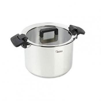 Woll 24 cm acero inoxidable olla sin tapa fuente con tapa de cristal
