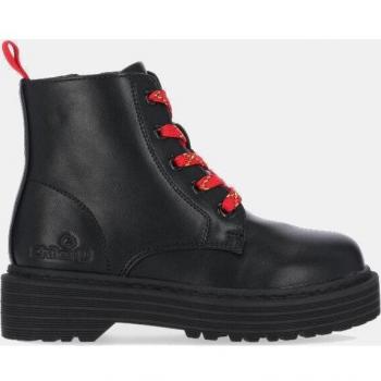 Chika10 Kids Suiza 10 Botines Militares para Niño con Cordones y Tirador en Contraste Negro