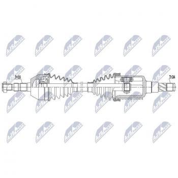 Árbol de transmisión NTY NPW-DW-027 Antriebswelle con características de alta resistencia y durabilidad