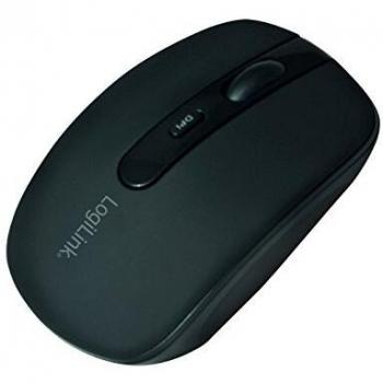 LogiLink ID0078A Bluetooth Optical Mouse, Ambidextrous, 1600 DPI, 4 Buttons, Black