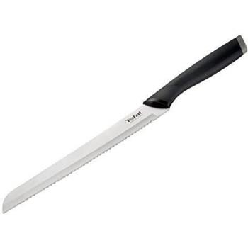 Cuchillo de Pan Tefal Comfort, 20 cm, Acero Inoxidable, Negro