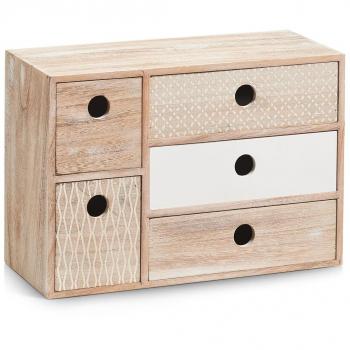 Zeller 15111 cajón Element Nordic, de 5 unidades, madera/mdf, natural, 35 x 15 x 24 cm