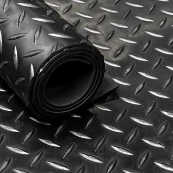 Corredor de goma en rollo diseño diamante 3mm - Ancho 160 cm - Venta por metro lineal