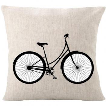 CAOLATOR Funda de Almohada de Lino Fundas de Cojines Serie de Bicicleta Decoración Oficina en Casa Sofá Funda de Almohada Relleno no Está Incluido -45x45cm