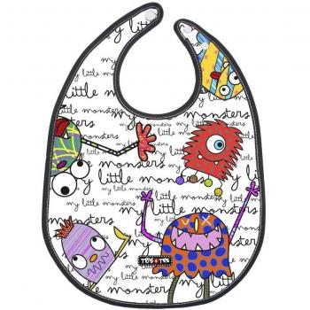Tris&Ton Babero impermeable bebe niño niña con dibujos animados modelo Monsters