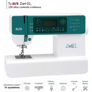 Alfa ZART01-Maquina de Coser electrónica, Blanco
