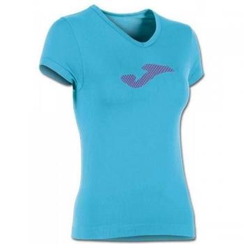 Joma Cross Emotion S/S Camiseta, Mujer, Turquoise, S