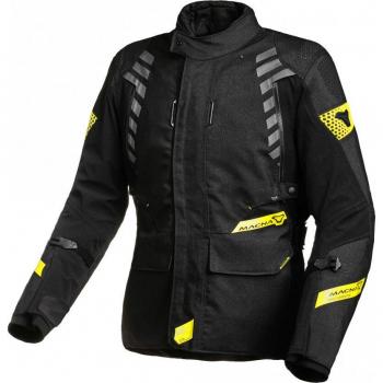 Chaqueta de Moto para Mujer Macna Ultimax Impermeable Negro-Amarillo