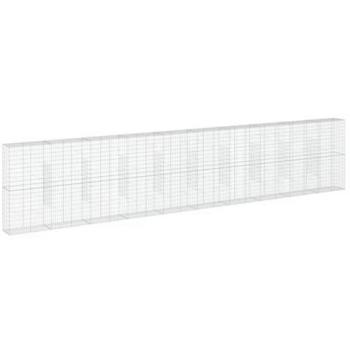 vidaXL Gabion Basket with Cover 1000x50x200 cm Galvanised Iron
