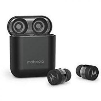 Motorola VerveBuds - Auriculares Bluetooth True Wireless - Funda de Carga portátil y micrófono Integrado - 15 Horas de Juego - IPX6 Waterproof - Control táctil - Compatible con Alexa,Siri,Google