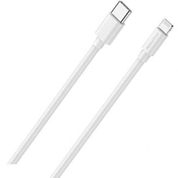 Cable de Carga/Datos USB-C a Lightning 1m Blanco MFI 3A