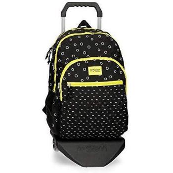 Movom Bubbles Mochila Doble Compartimento con Carro Negro 33x44x13,5 cms Poliéster 19.6L
