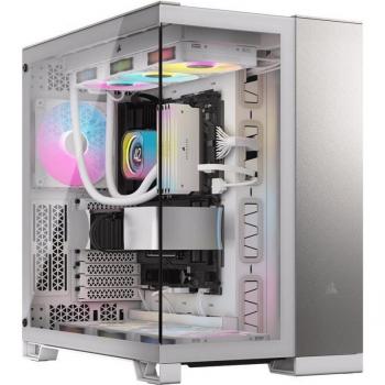 Corsair 6500X Semitorre ATX Doble Cristal Templado USB-C Blanco/Aluminio