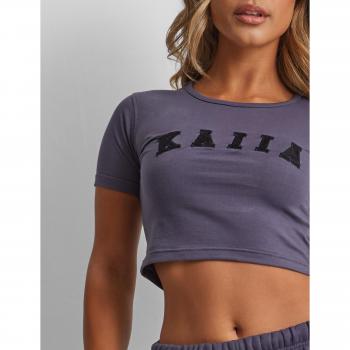 Kaiia Baby Tee Dark Grey Size 12