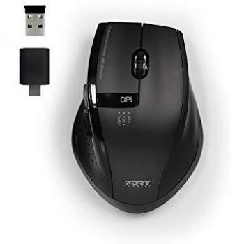 Port Designs - Ratón inalámbrico silencioso, Conexiones USB-A y USB-C