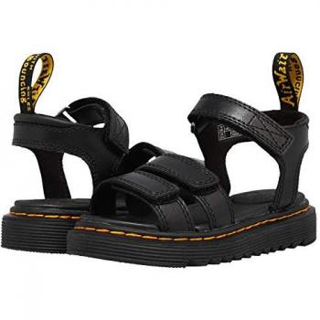 Sandalias Dr. Martens Klaire para Niña en Piel Negra con Cierre Adherente y Suela de Plataforma 2024