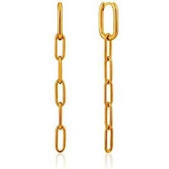 CABLE LINK DROP EARRINGS