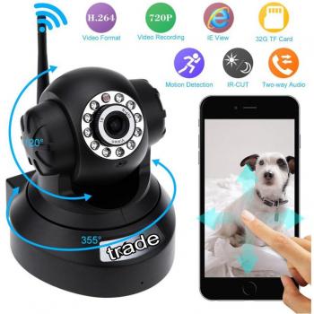 Cámara de Vigilancia IP HD 720p Inalámbrica con LED IR y Motorizada Wifi