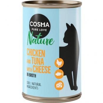 Cosma Nature 12 x 140 g - Pack Ahorro - Pollo y atún con queso