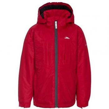 Trespass Nicol - Chaqueta de invierno unisex con capucha desmontable, Unisex niños, MCJKRATR0001_RED7/8, rojo, 7-8