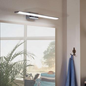 Lámpara de Espejo LED Inteligente EGLO Tabiano-Z, 60,5 cm, Cromada, Control Smart ZigBee, Luz Regulable (RGB y Blanco Cálido-Frío), Dimmable, IP44