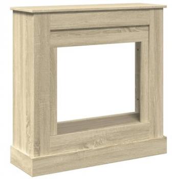 Sonoma Oak Engineered Wood Fireplace Surround 90x30x90 cm