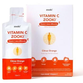 Liposomal Vitamin C Citrus Orange 1000mg Liquid Sachets - High Absorption, Sugar Free, Vegan, Immune Support (14 Servings)