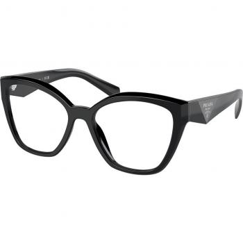 Prada PR 20ZV 16K1O1 Geometric Women's Black Eyeglasses