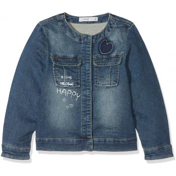 NAME IT Nmfadea Swe Dnm 2026 Jacket, Chaqueta para Bebés, Gris