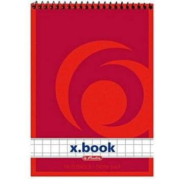 Bloc de notas espiral Herlitz A5, 50 hojas cuadriculadas